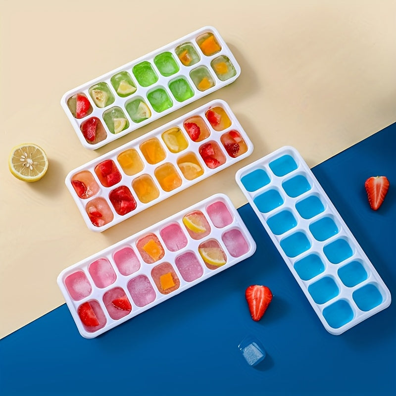 Silicone Ice Cube Tray with Lid BPA-Free Spill-Proof Reusable for Cocktails