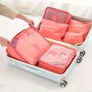 6pcs Travel Luggage Packing Cubes for Clothes Shoes Underwear Organizer Set