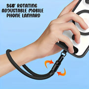 Correa de nylon ajustable y pulsera con clip giratorio de 360° para teléfonos móviles