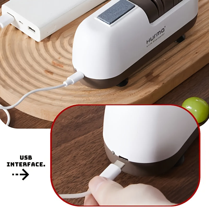 Перезаряжаемый электрический точильный нож с литиевой батареей, быстрый домашний кухонный инструмент