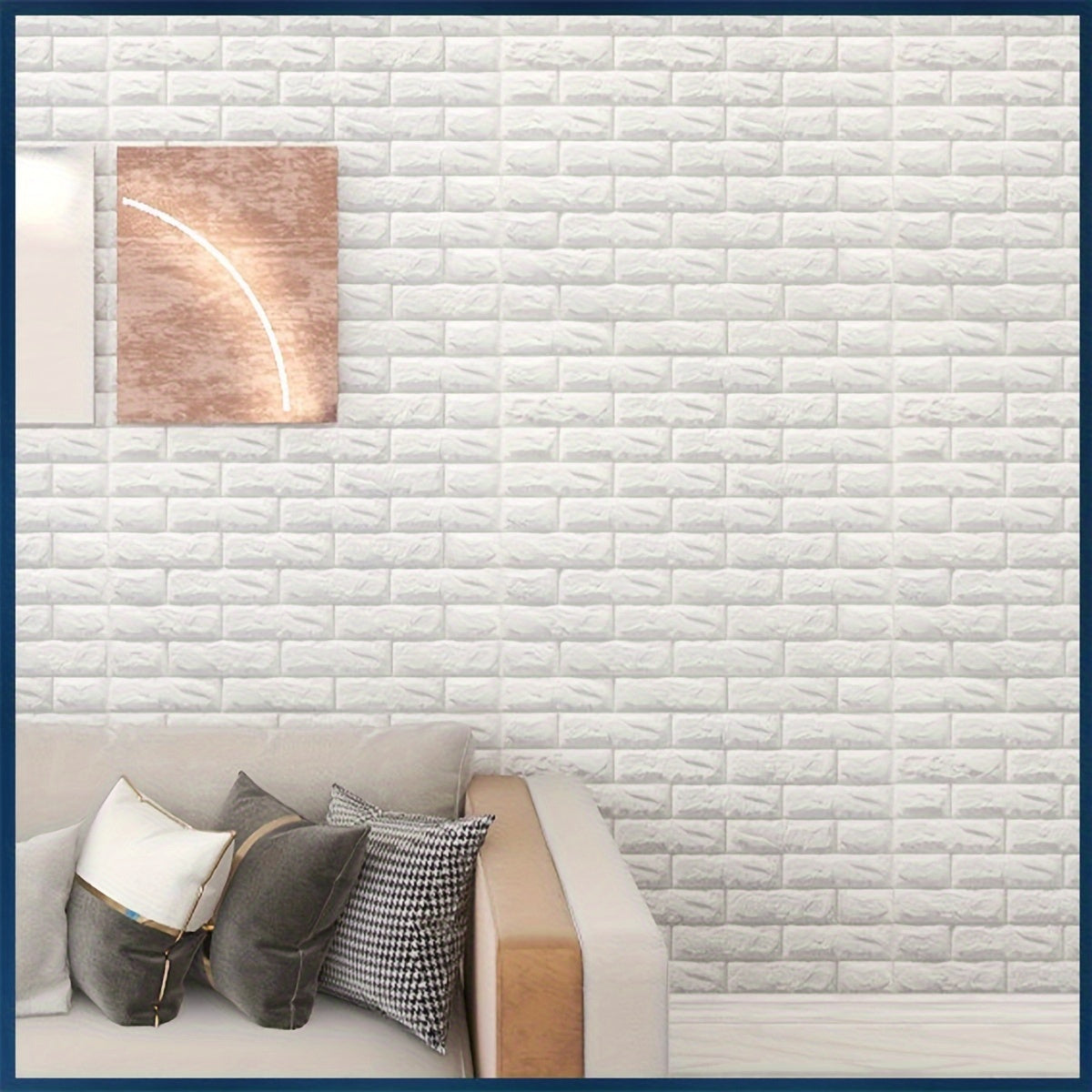5.0m x 70cm Self-Adhesive Waterproof Brick Wallpaper Matte Finish for Kitchen Living Bathroom Decor