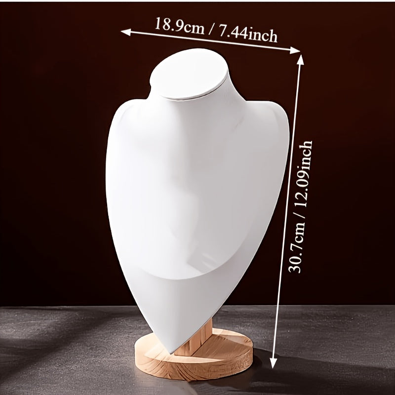 Wooden Jewelry Stand Mannequin for Necklaces Dresser or Retail Display