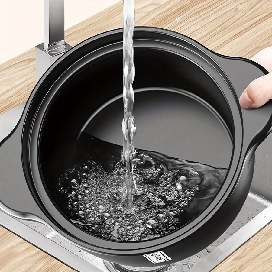 Soup Pot with White Lid Non-Stick Ceramic Heat-Resistant Porridge and Rice Cooker