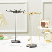 Metal Jewelry Display Rack with Rotating Stand for Necklaces Earrings Bracelets