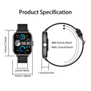 1.83 Inch Full Screen Touch Sports Smartwatch for Men and Women with Wireless Call Message Reminder and Multiple Sport Modes