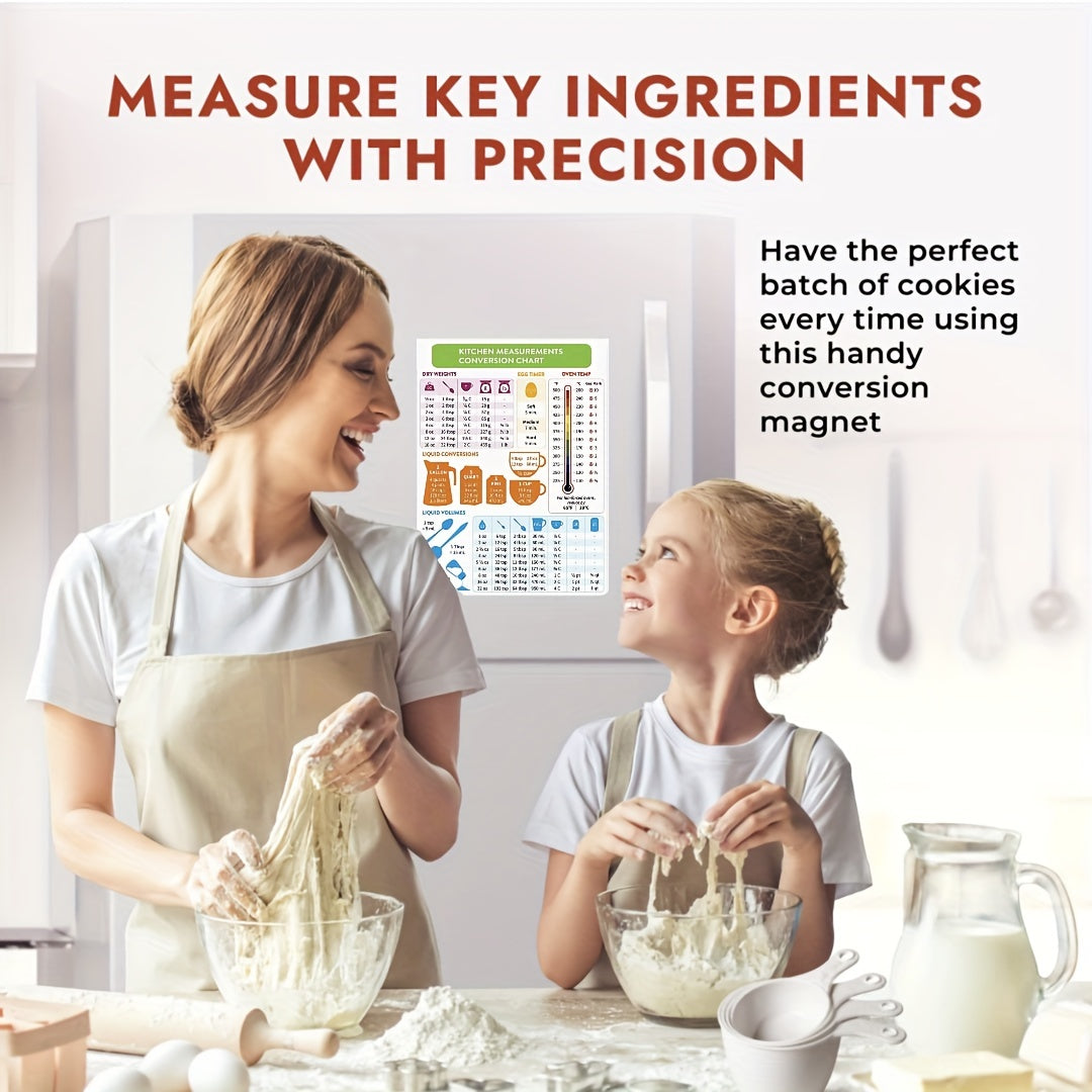Kitchen Conversion Chart Magnet - Imperial & Metric Measuring Guide