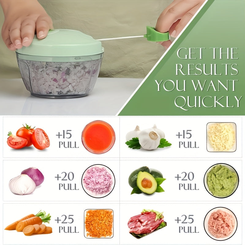 Turli ingredientlarni samarali ravishda to'g'rash, kesish va tayyorlash uchun mo'ljallangan ko'p funksiyali qo'l oziq-ovqat protsessor.