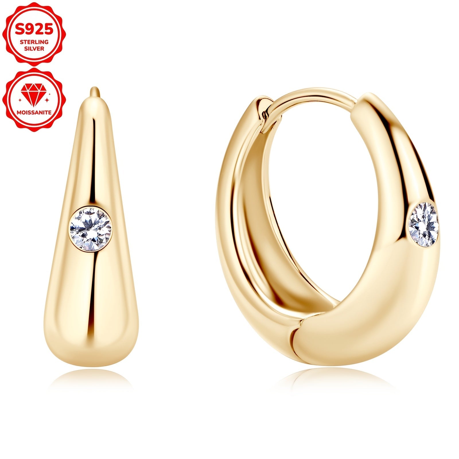 Эти стильные женские серьги-кольца изготовлены из серебра 925 пробы и украшены камнями из Мозамбика размером 2,5 мм. Простой, но модный дизайн имеет круглую форму и весит в общей сложности 4,36 г серебристого цвета. Каждая серьга украшена 2.