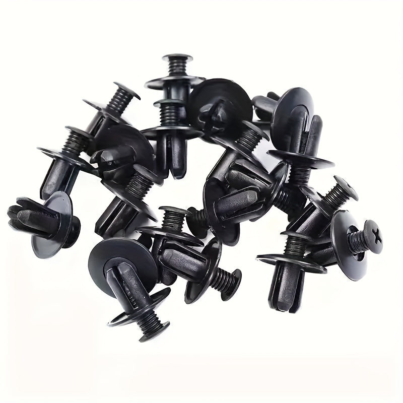 10/20/30/50 Pcs Black Plastic Rivets Fasteners 8mm Auto Body Car Bumper