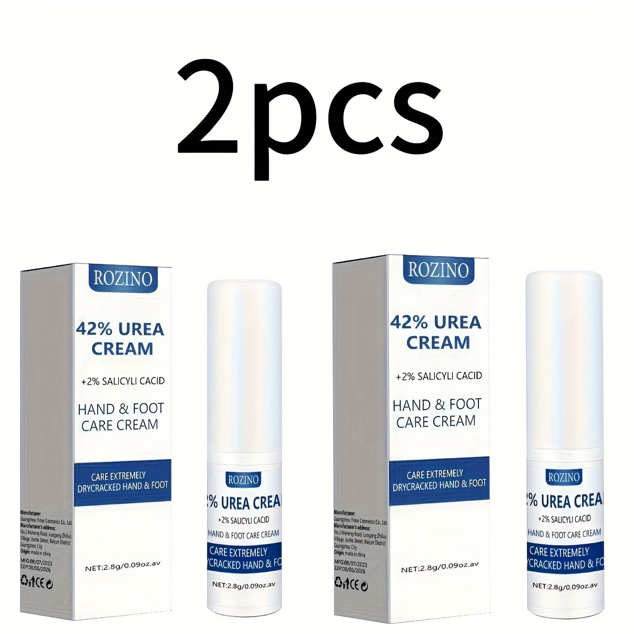 Rose Mint Hair Gel and Foot Care Cream Moisturizing Urea Salicylic Acid Hypoallergenic