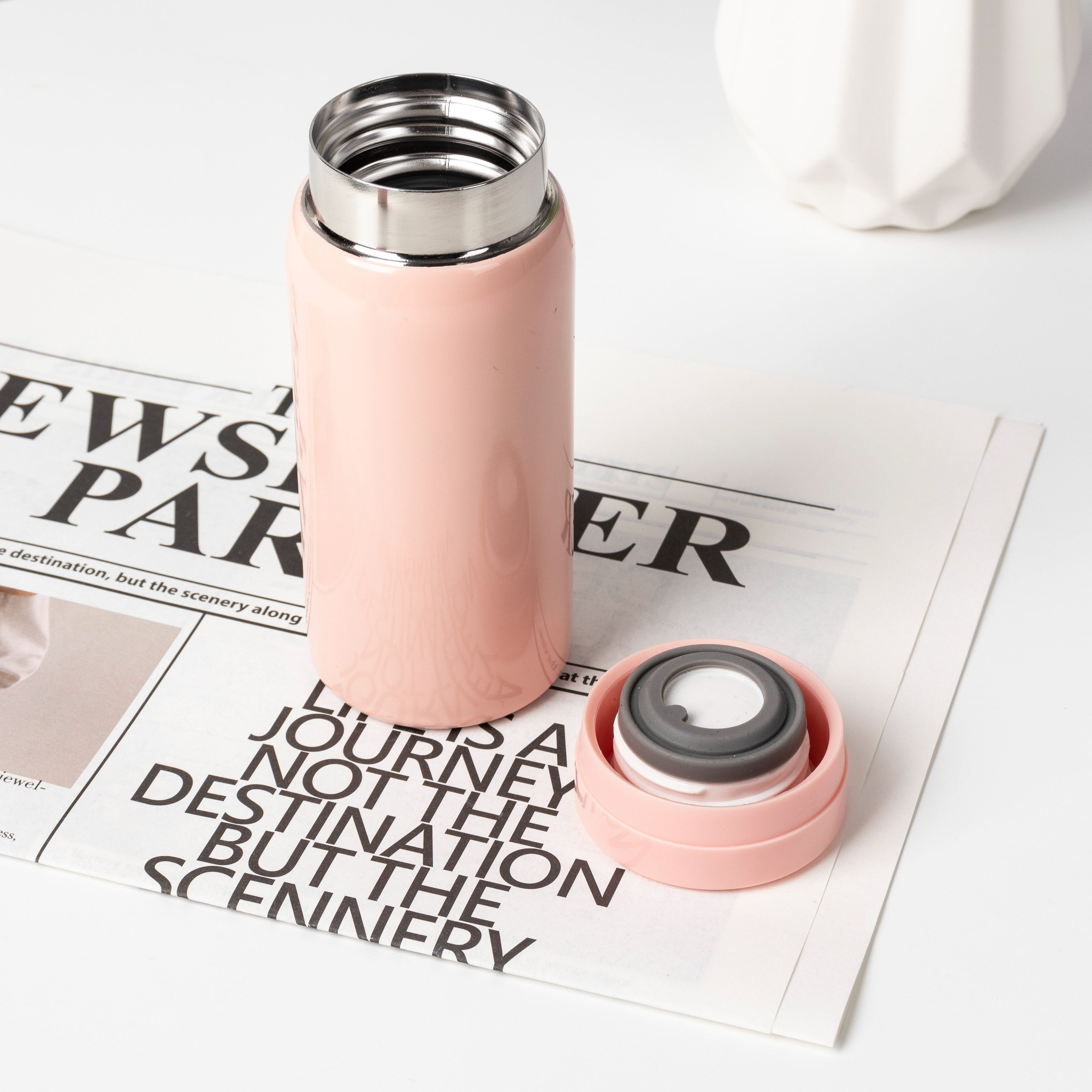 Double Layer Vacuum Insulated Travel Mug Stainless Steel Leak-Proof Lid 16oz Blue