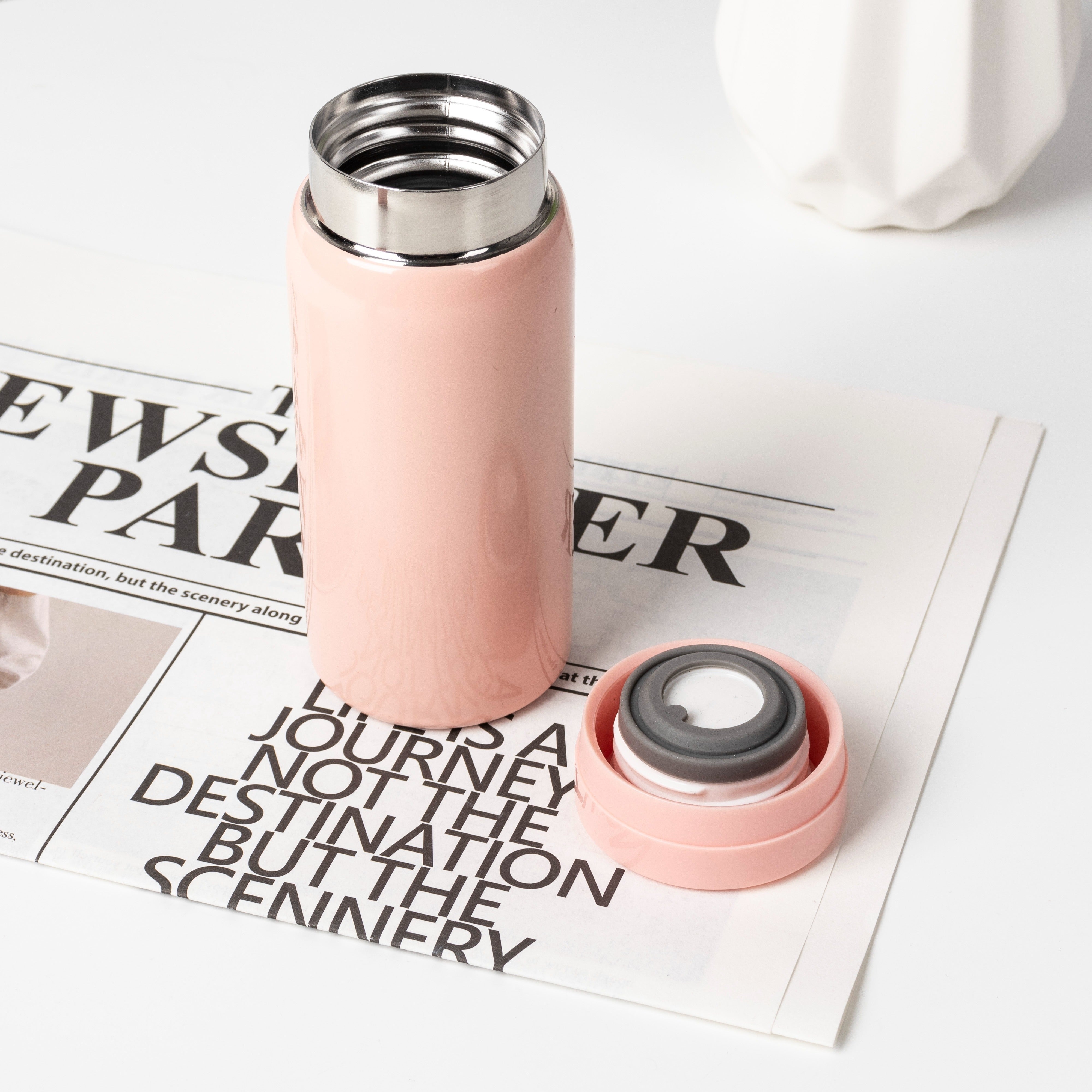 Double Layer Vacuum Insulated Travel Mug Stainless Steel Leak-Proof Lid 16oz Blue