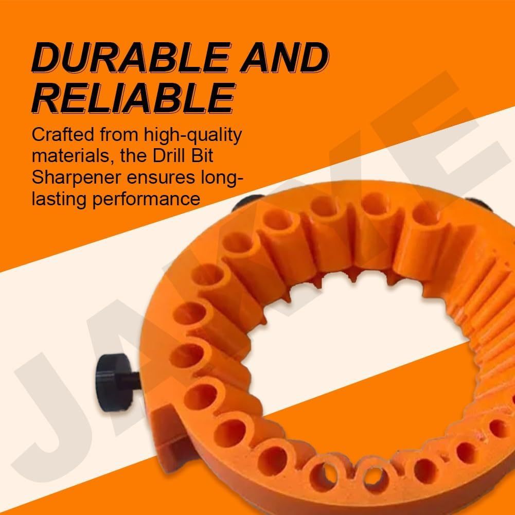 Plastic drill bit sharpener compatible with angle grinder for all drill bits 70