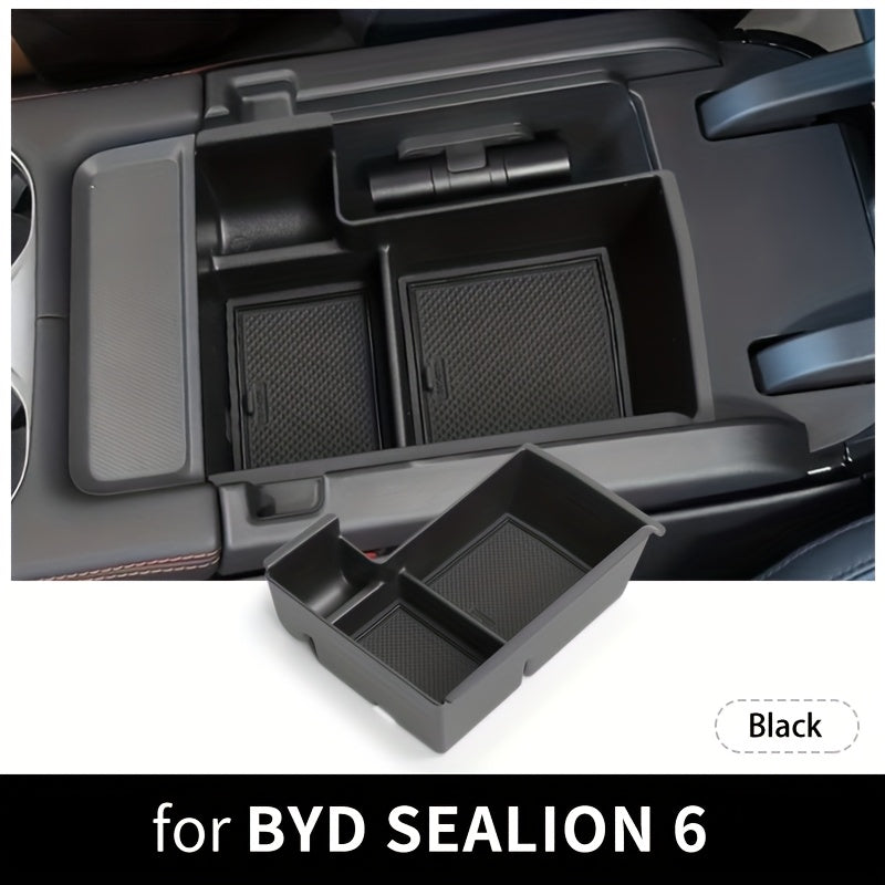 Center Console Storage Box ABS Plastic Middle Armrest Insert Tray for Car Interior