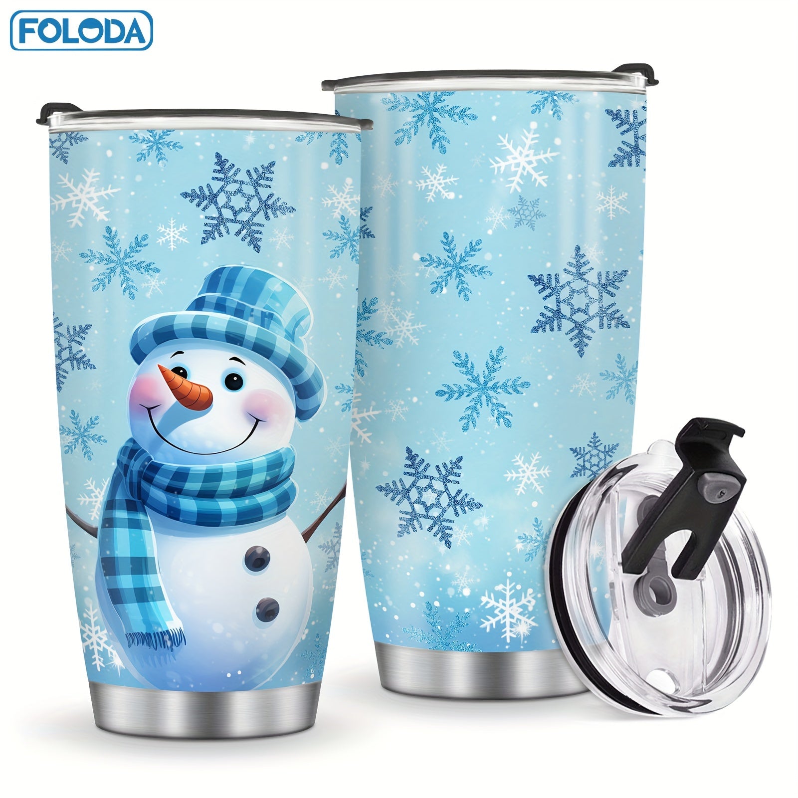 1 шт. 20oz Foloda Термокружка из нержавеющей стали с изоляцией, с дизайном Санта-Клауса и красной грузовика. Овальная форма, только ручная мойка, без ПВХ. Идеально подходит для бега и праздничных подарков. Путевая кружка с узорами «Счастливого Рождества».