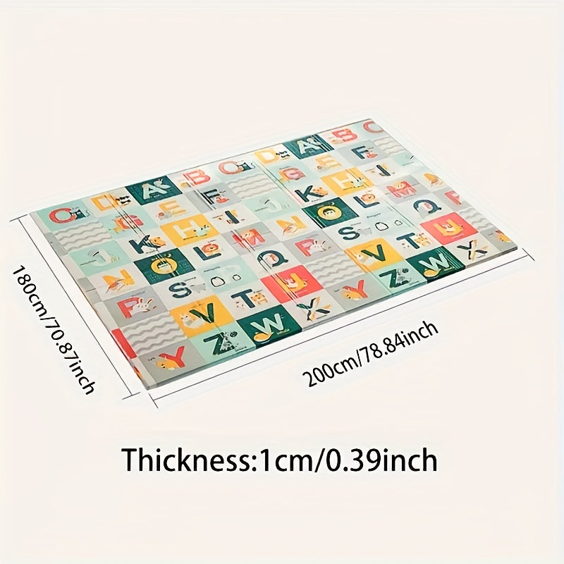 Экстра-гигантный двусторонний игровой коврик для малышей и детей раннего возраста, водонепроницаемый, нетоксичный, из пенопласта, обучающий алфавит