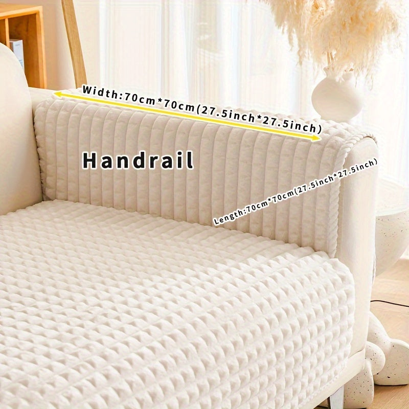 Funda de sofá de terciopelo con respaldo antideslizante para todas las estaciones, amigable con las mascotas, decoración para sala de estar y oficina