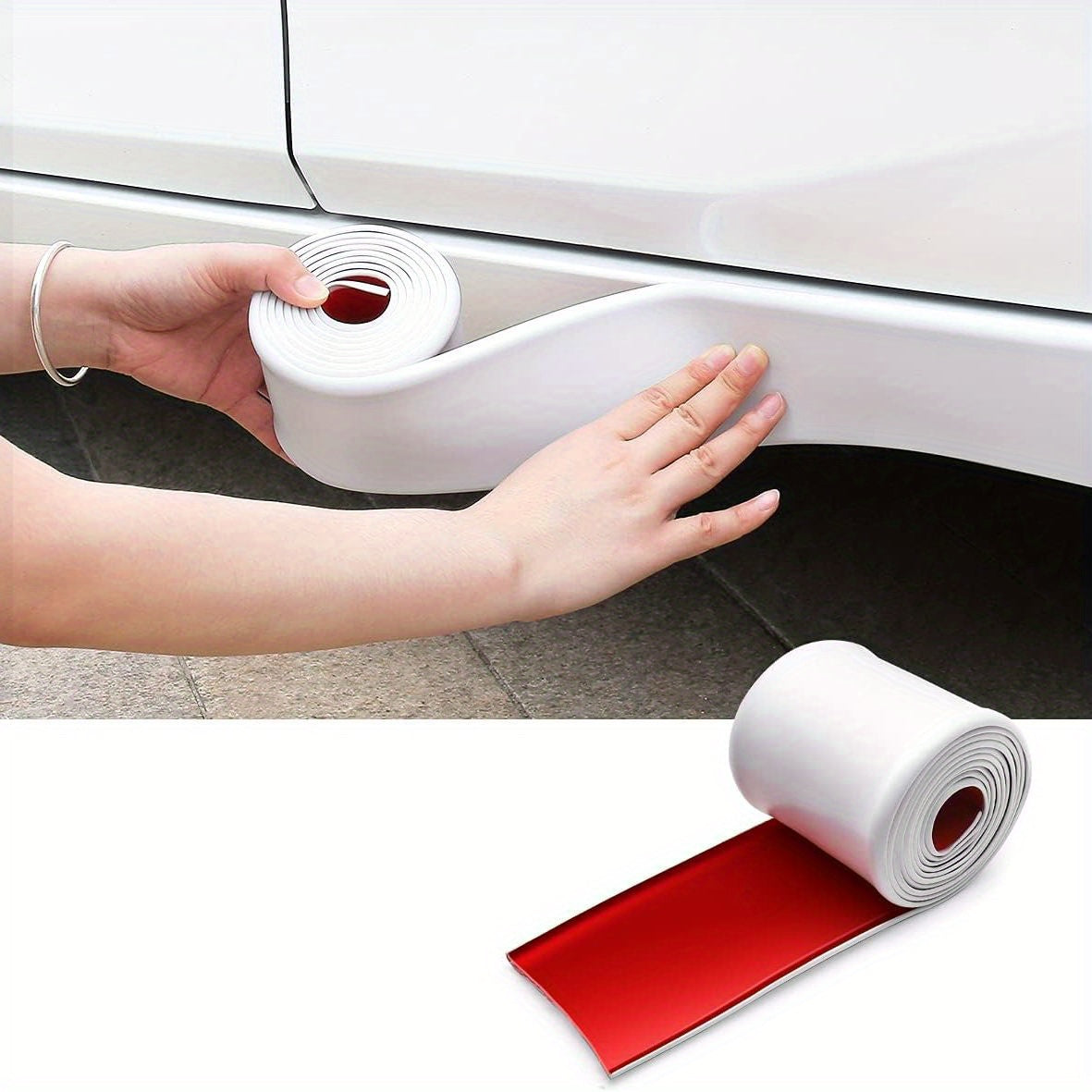 Universal Rubber Anti-Scratch Side Skirt Edge Guards for Car Bumper Protection