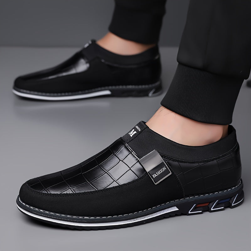 Men's Casual Slip-On Shoes Synthetic Microfiber Leather Rubber Sole Low Top Fall Spring
