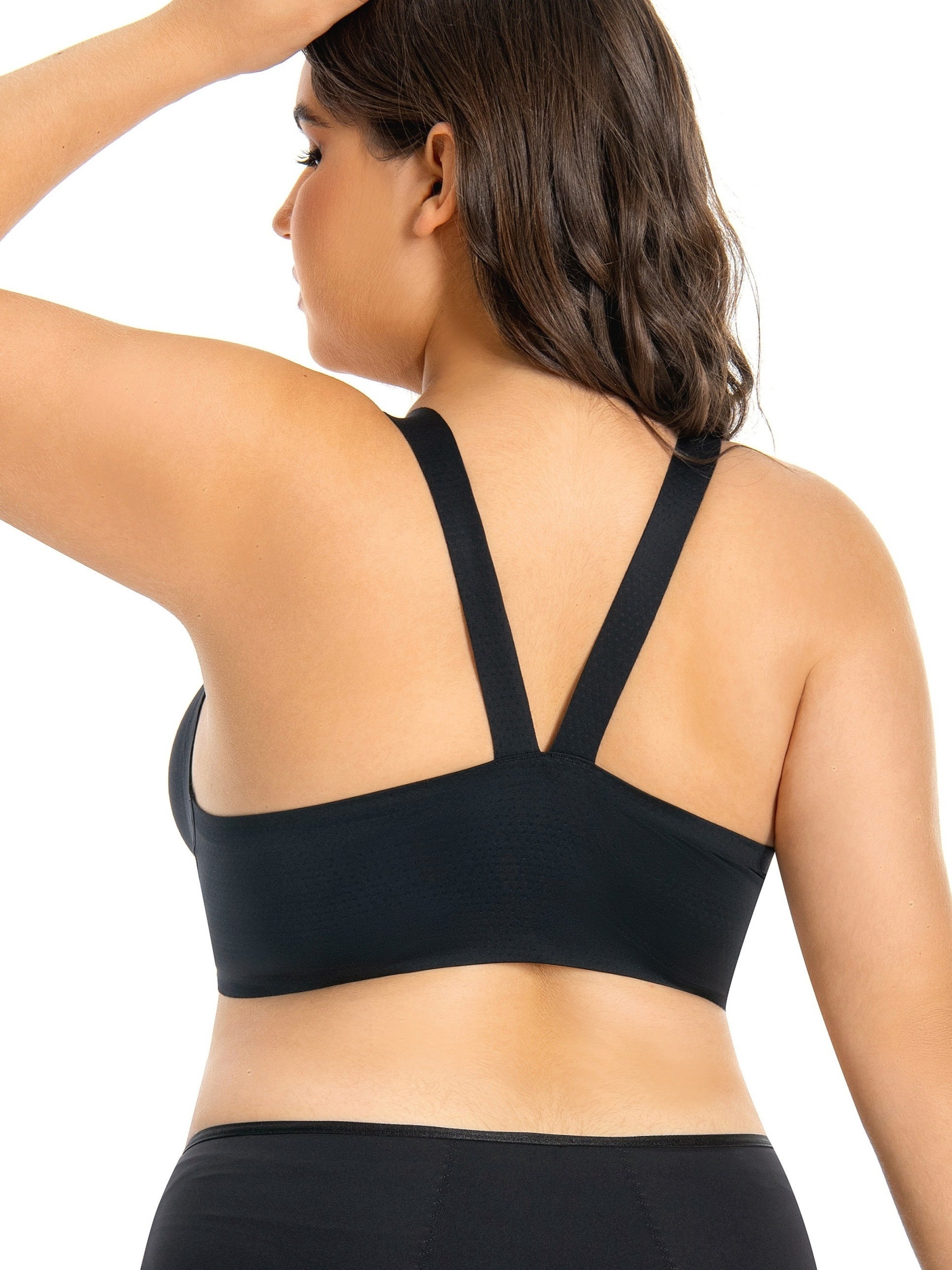 Plus o'lchamli to'liq rangli, simsiz sport brasi, olib tashlanadigan sim bilan