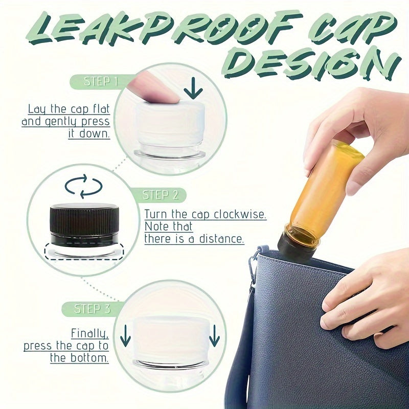 12 ta kichik plastik shisha to'plami, 2oz, yopiladigan, suyuqliklar uchun ko'k funnel bilan