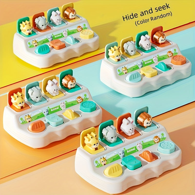 Interactive Pop-Up Animal Toy for Toddlers 12-36 Months Learning Box Educational Plastic