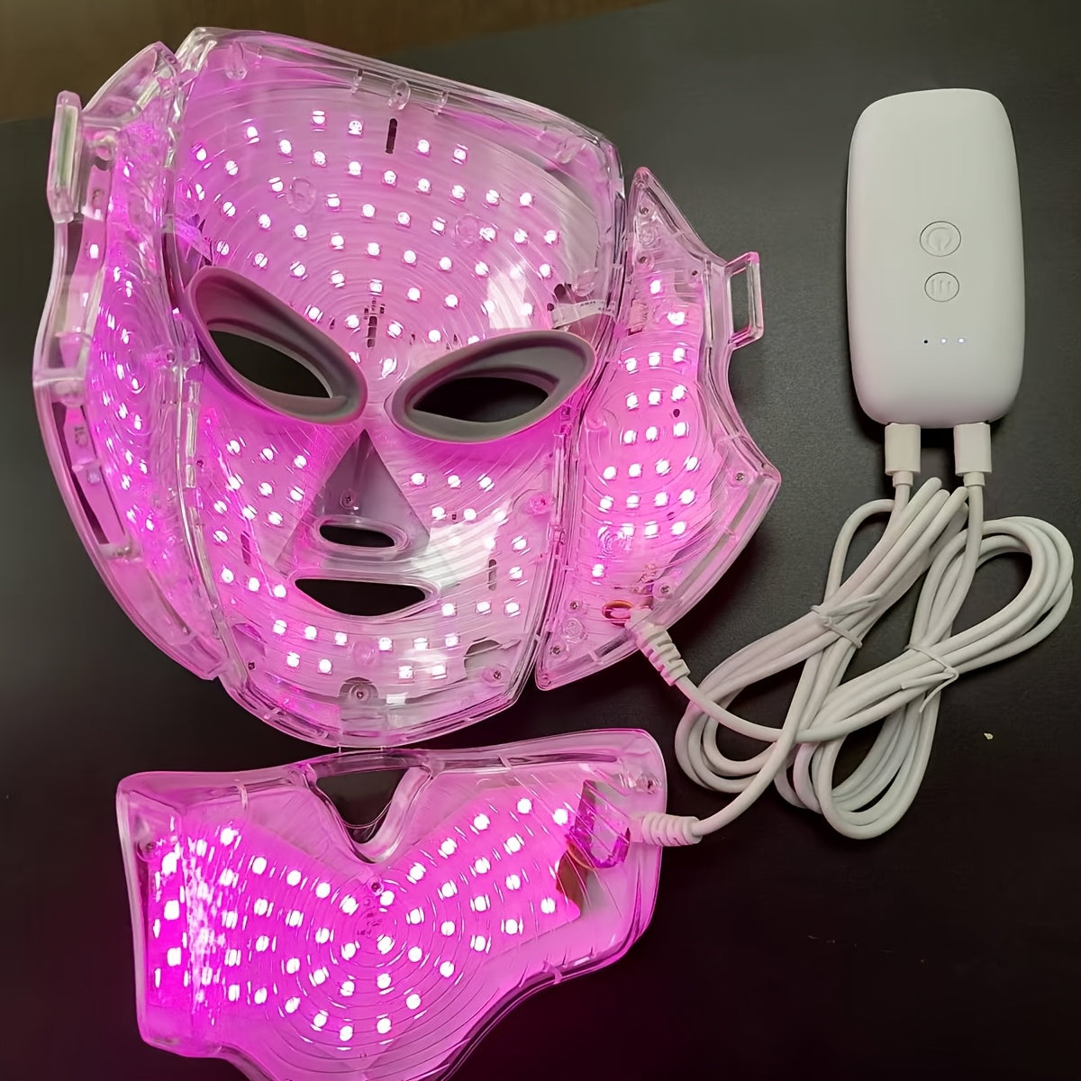 7-Color LED Facial Mask for Face and Neck Rechargeable USB Beauty Care