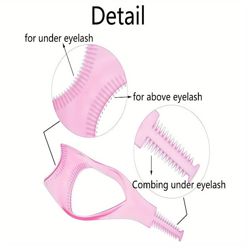 Women's 3-in-1 Plastic Eyelash and Eyeshadow Making Tool with Brush