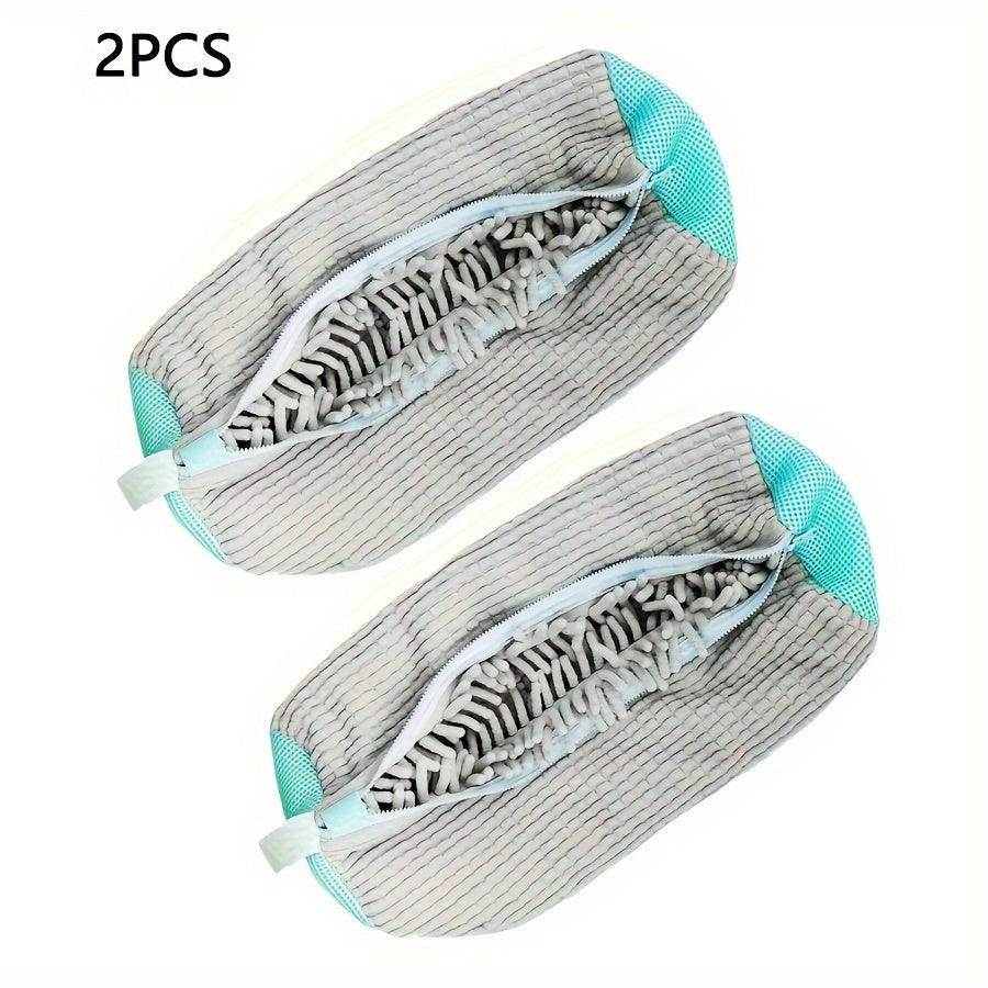 Juego de 2 bolsas para lavar zapatos para protección y limpieza de zapatos gris y amarillo