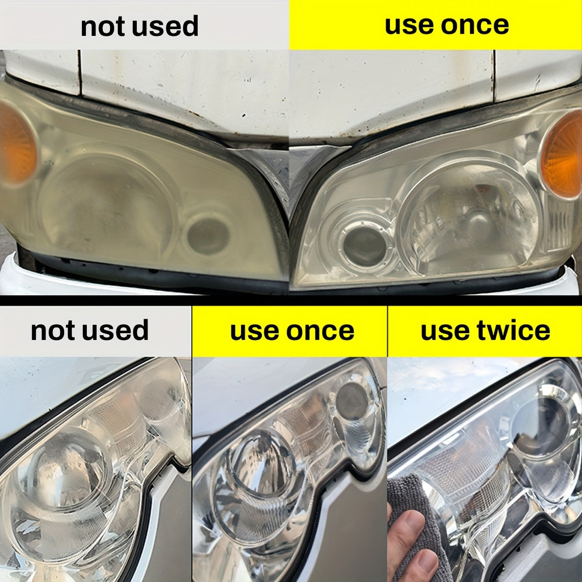 Headlight Restoration Kit for Cars, Easy Yellowed Headlight Renewal