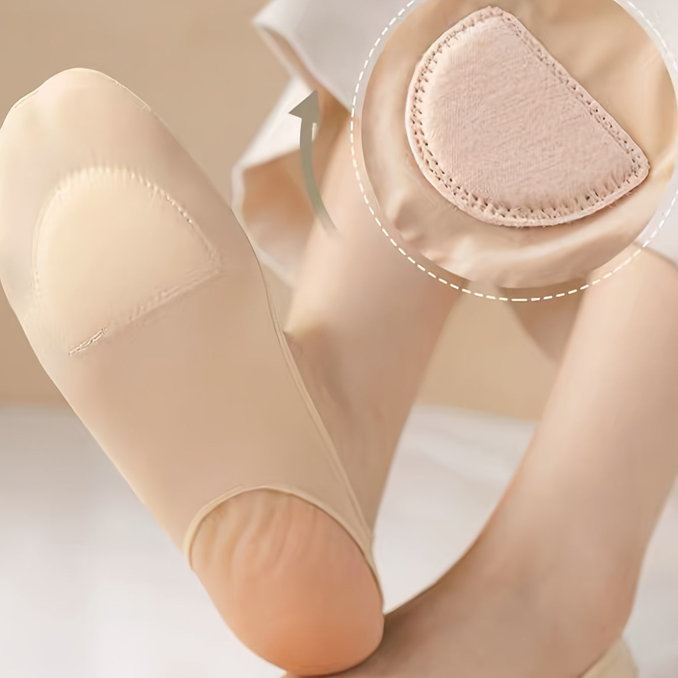 Women Fabric Summer Stiletto Heel Pads Anti-Slip Invisible Inserts