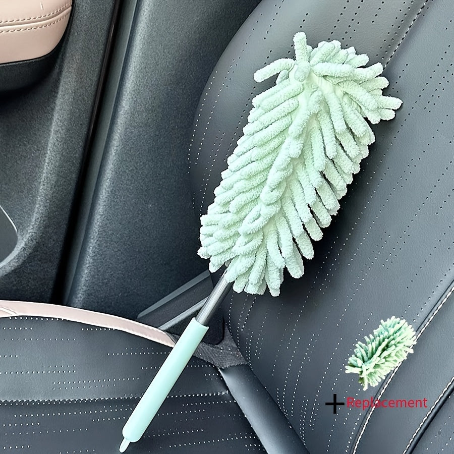 2Pc Microfiber Car Duster Brush Extendable Bendable Cleaning Tool