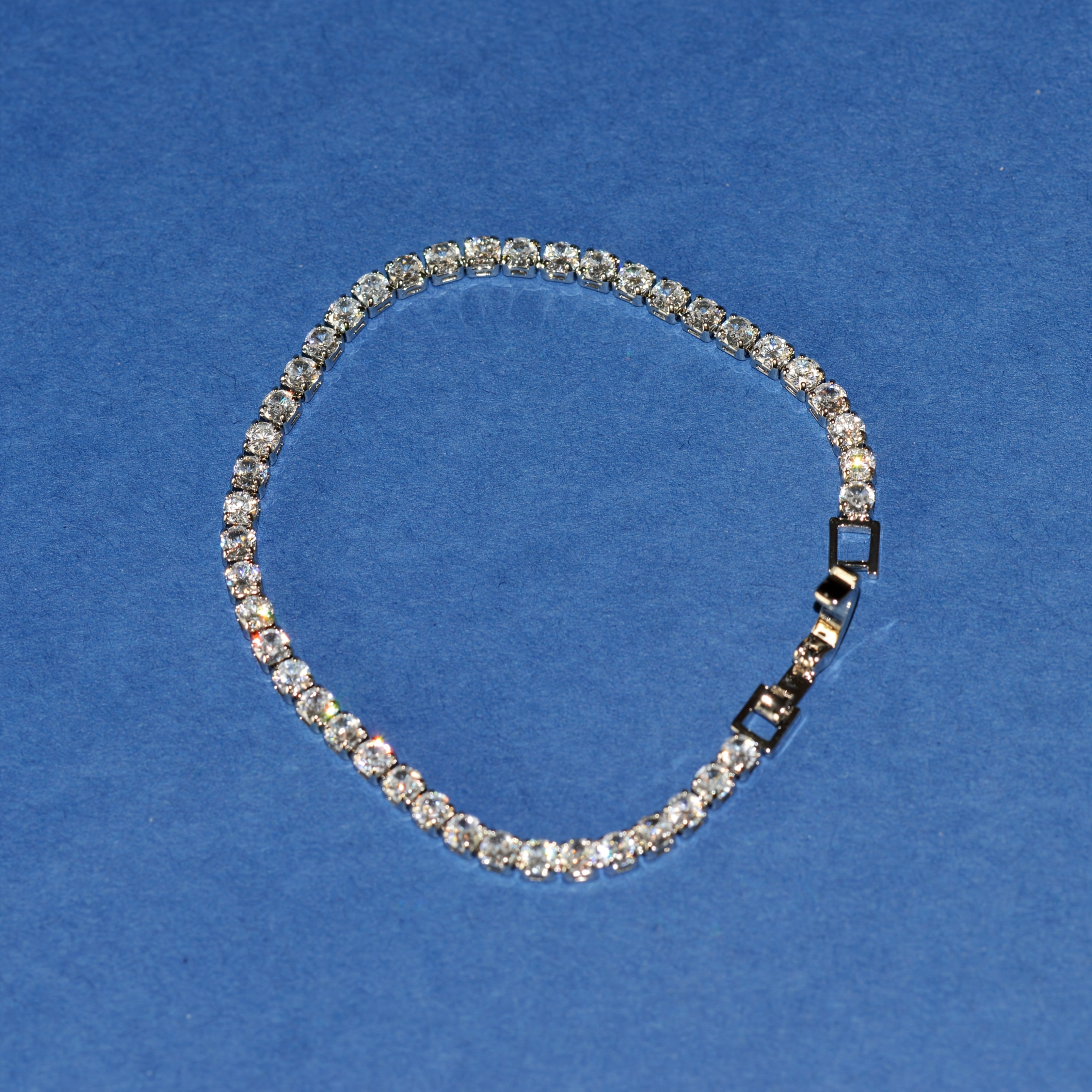 Men's and Women's Moissanite Tennis Bracelet 3mm VVS D-Color Sterling Silver Wedding Jewelry