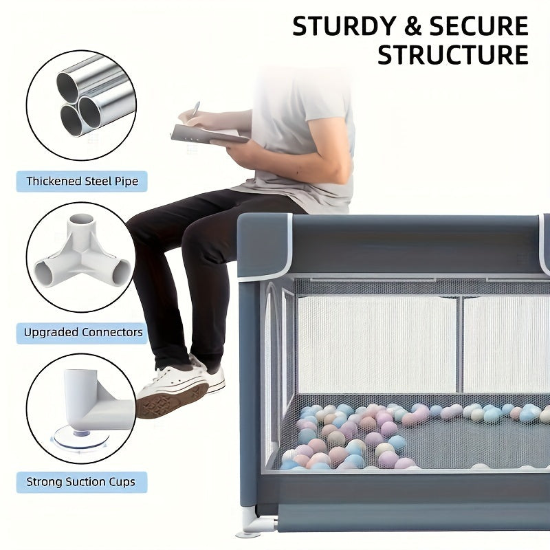 Baby Play Yard Portable Safety Fence for Indoor and Outdoor Use Breathable Mesh