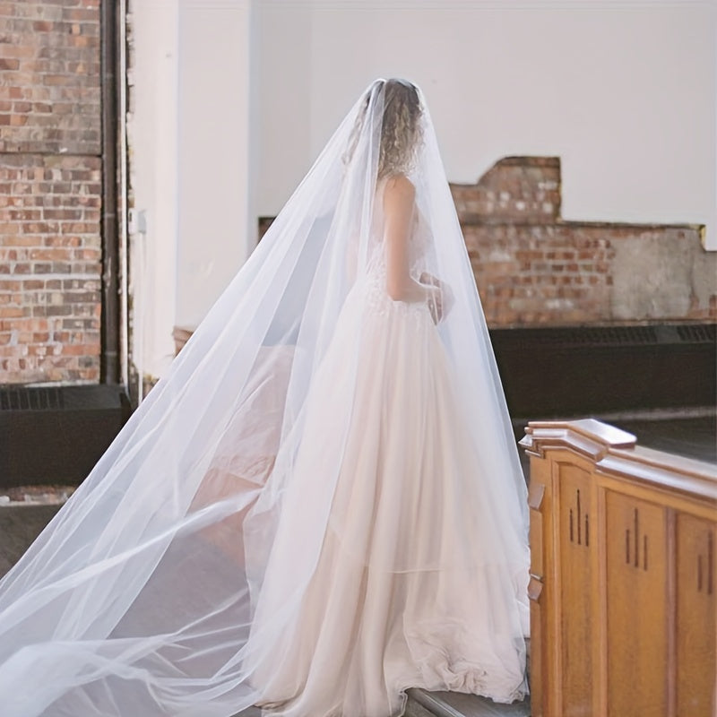 Soft Tulle Bridal Wedding Veil 3m Long Face Covering Accessories Included