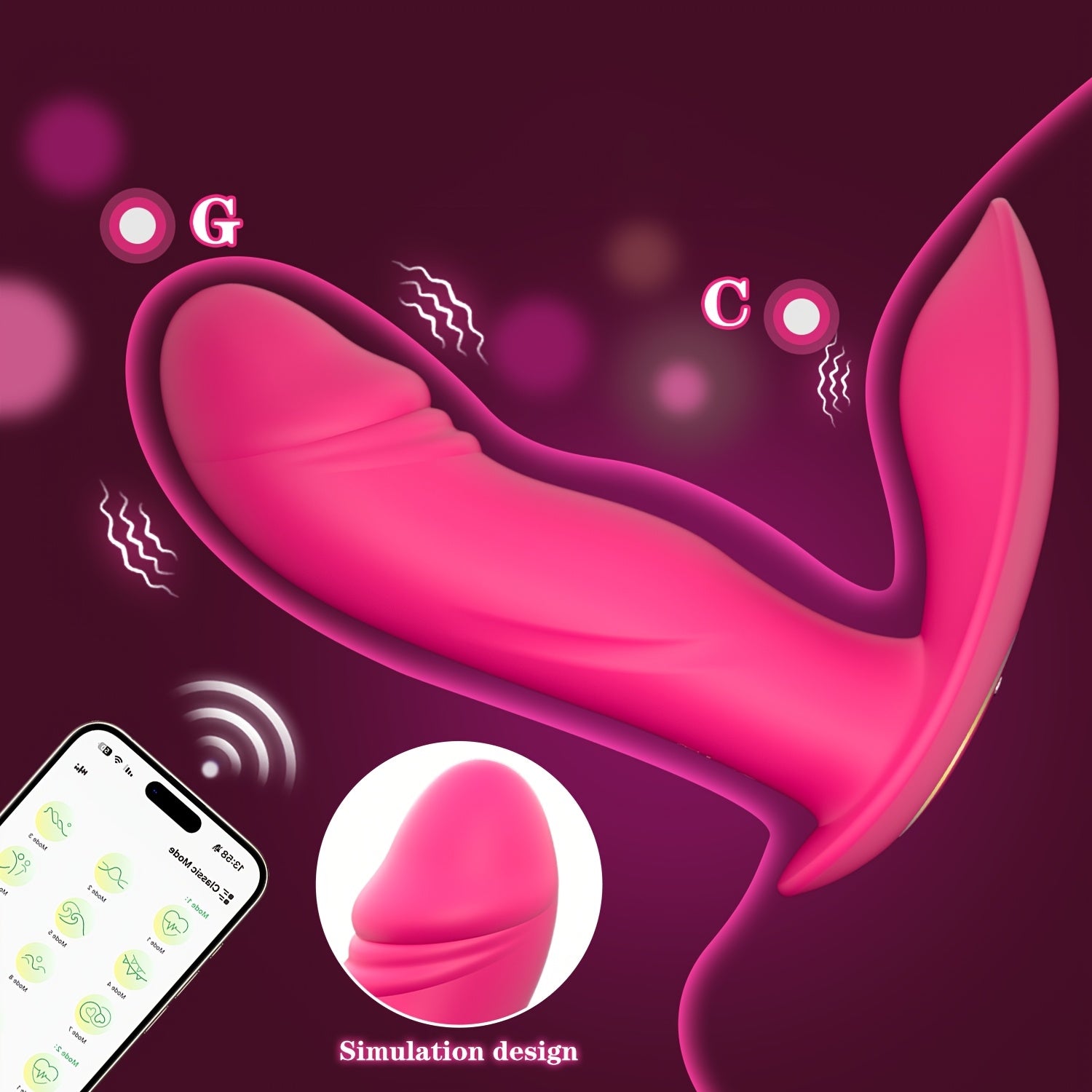 Female Clitoris Stimulator Vagina Massager Wireless APP Control Sex Toy