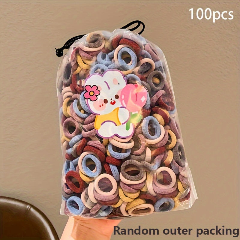Kids Girls Hair Bands 100/200 Elastic Fabric Scrunchies Cute Gift Accessories