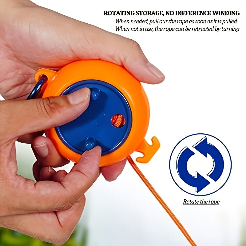 cuerda de ropa retráctil para acampar con 20 pinzas para viajes al aire libre y camping