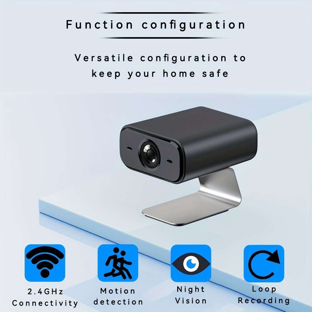 Mini Security Camera with Infrared Night Vision Motion Detection Indoor Surveillance for Home and Pet Monitoring