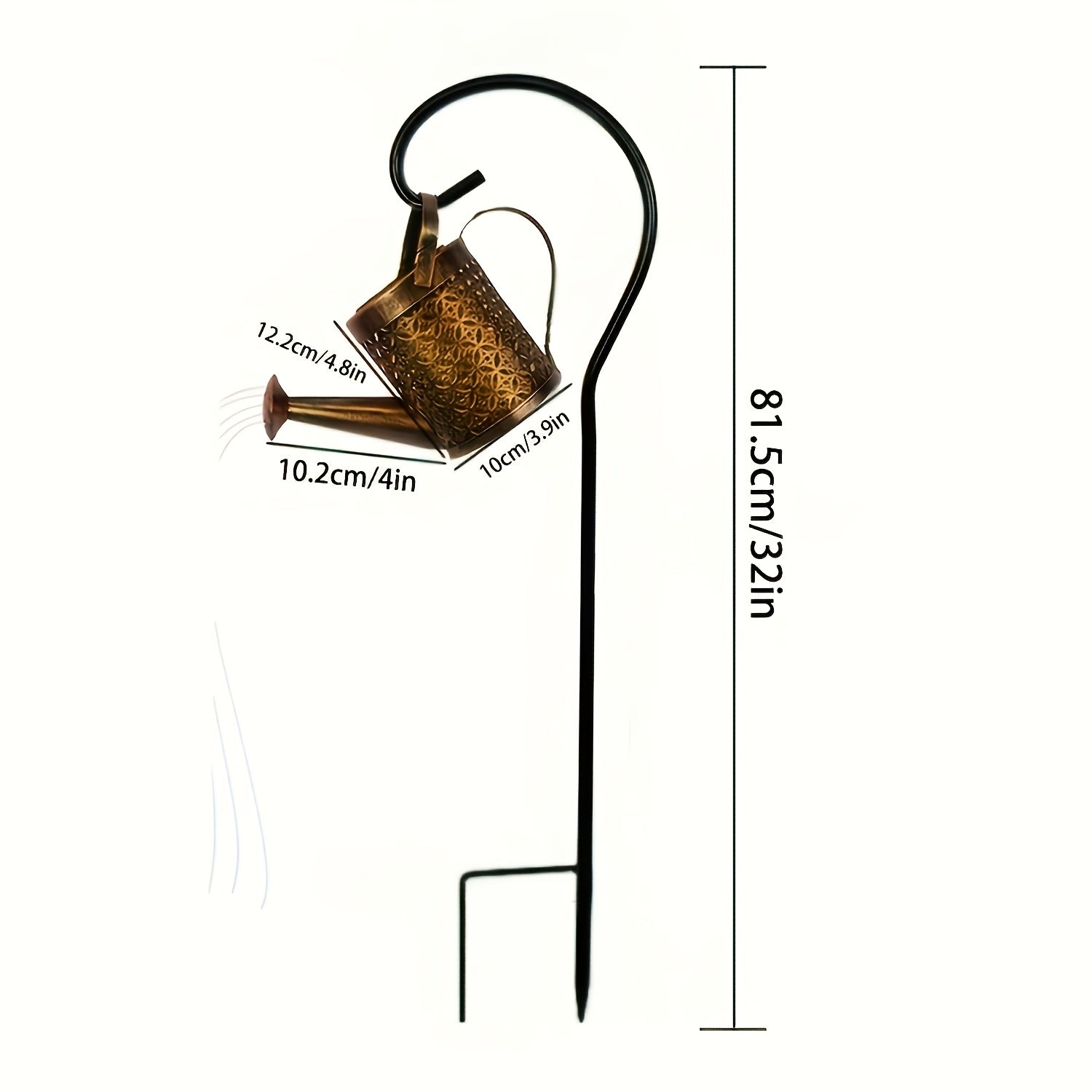 Outdoor Solar Garden Light Kettle Lantern for Pathway Lawn Patio Yard Decoration