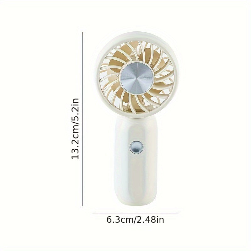 Mini Fan Handheld Rechargeable USB with 3 Speeds and Long Battery Life for Travel and Outdoor