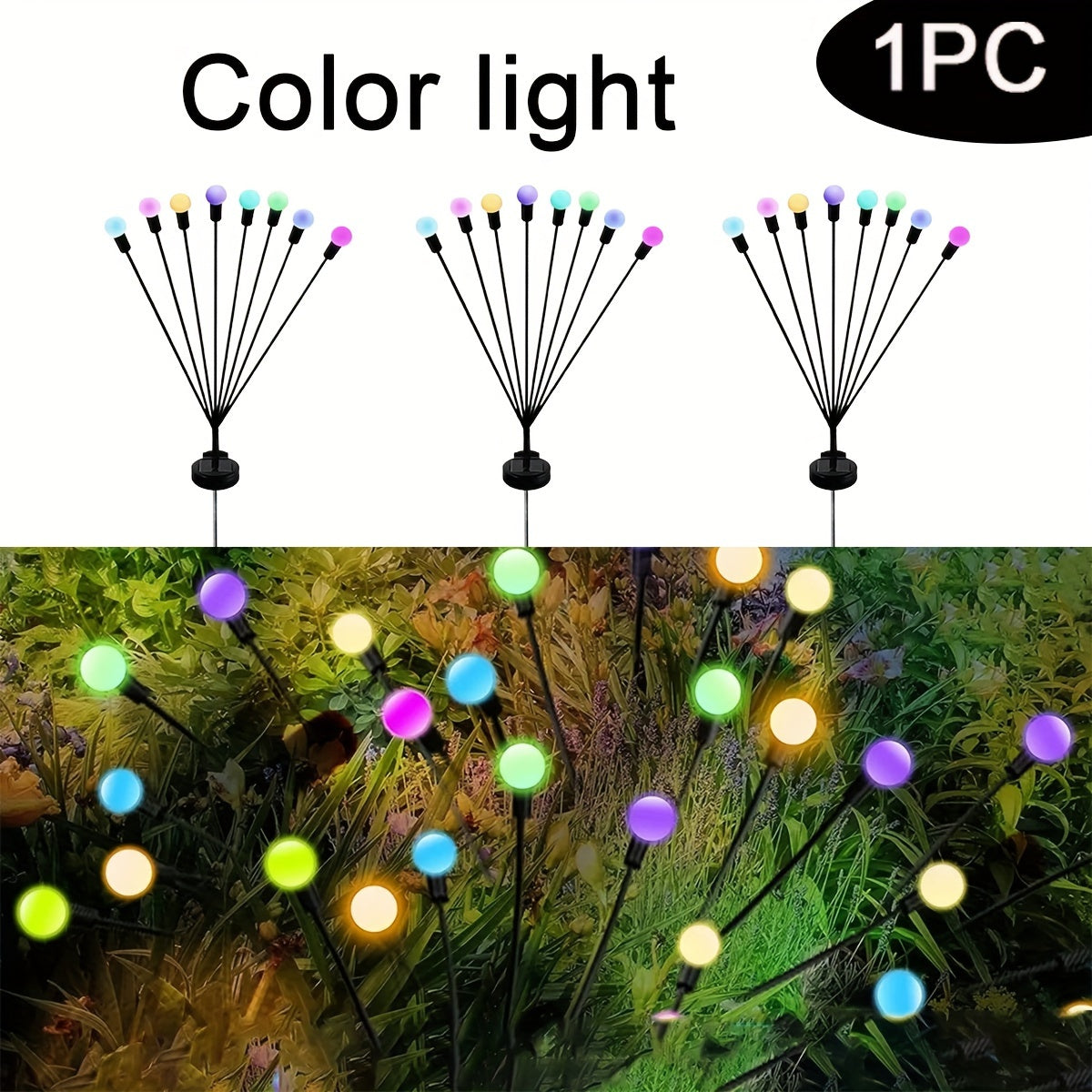 Solar LED Firefly Lights Outdoor Garden Decoration Waterproof IP65 Pack of 4 8 12