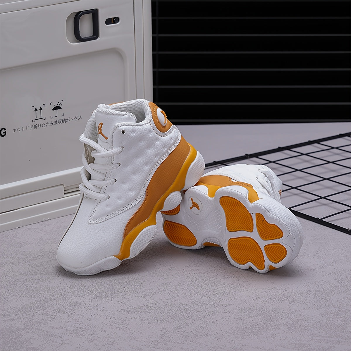 Retro Boys Girls Sneakers All-Season PU Rubber Casual Sports Shoes