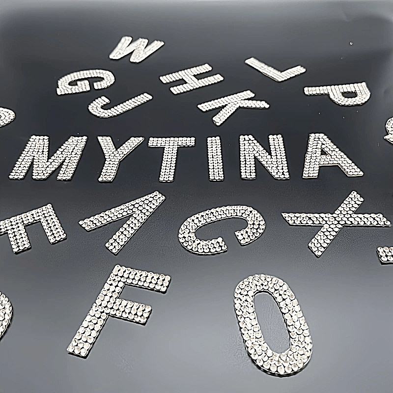 26 Pieces Self-Adhesive Silver Rhinestone Letters A-Z for DIY Clothing Shoes Hats Car Decor