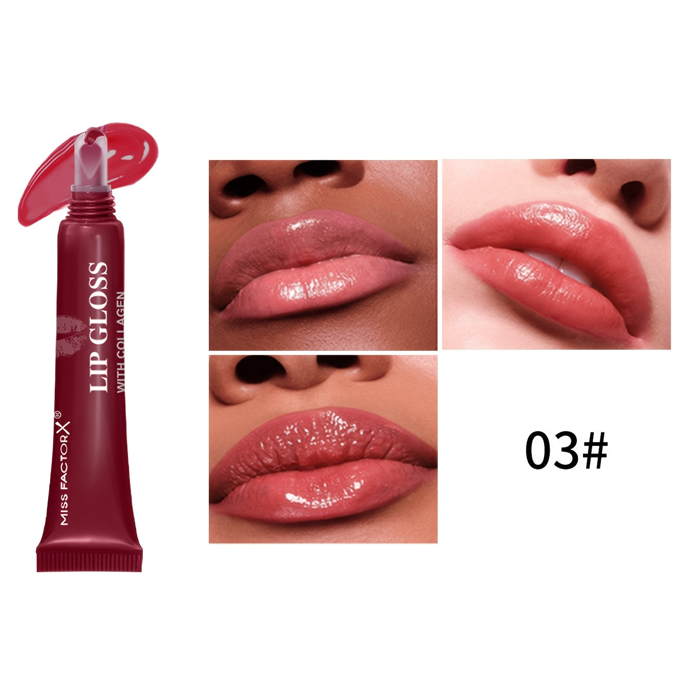 Women Lip Gloss Set 6 Pieces Hyaluronic Acid Hydrating Brightening Gift