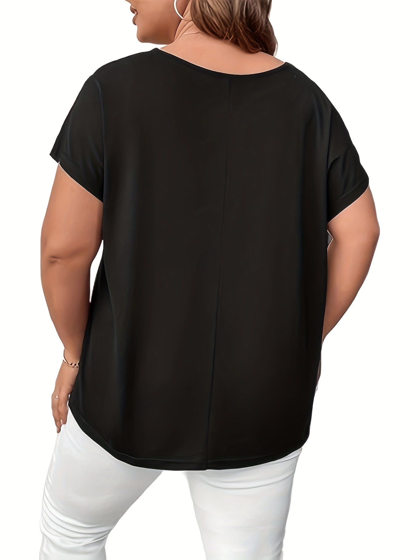 Women's V-Neck Short Sleeve T-Shirt Set, Lightweight, Casual, Spring/Summer