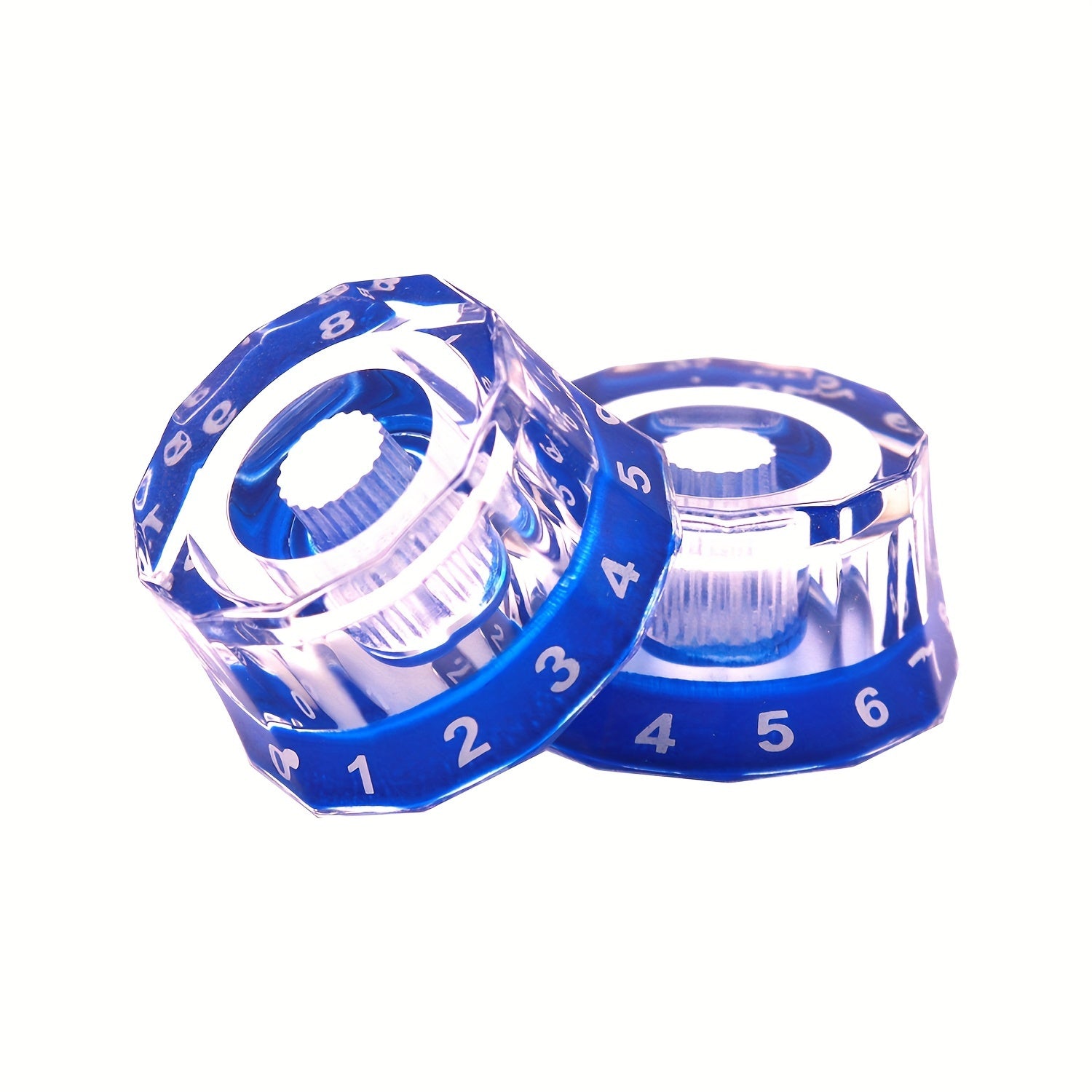 2/4 шт. ручек для гитары с двенадцатигранным геометрическим дизайном для регулировки громкости и тембра, черный, синий, светло-коричневый