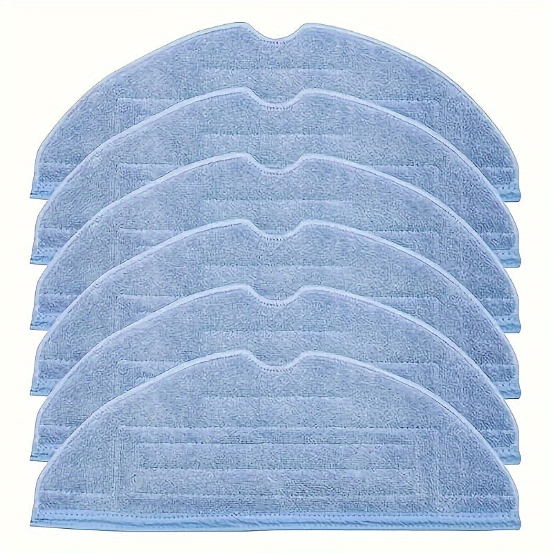 Set of 6 Microfiber Mop Pads for Robot Vacuums, Durable Dual Zone Attachments