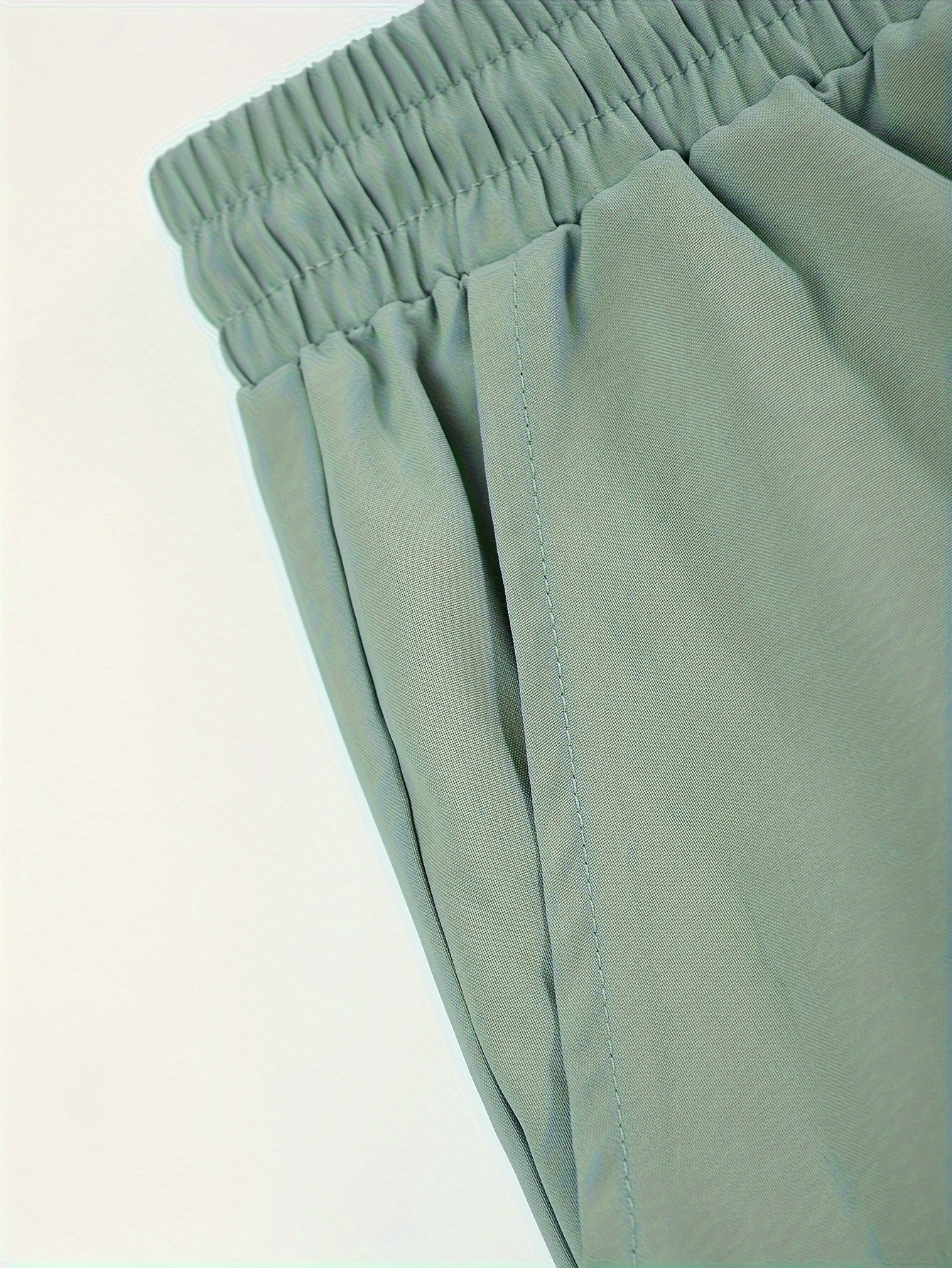 Men's Casual Suit-Inspired Set Short Sleeve Shirt and Loose Pants Polyester