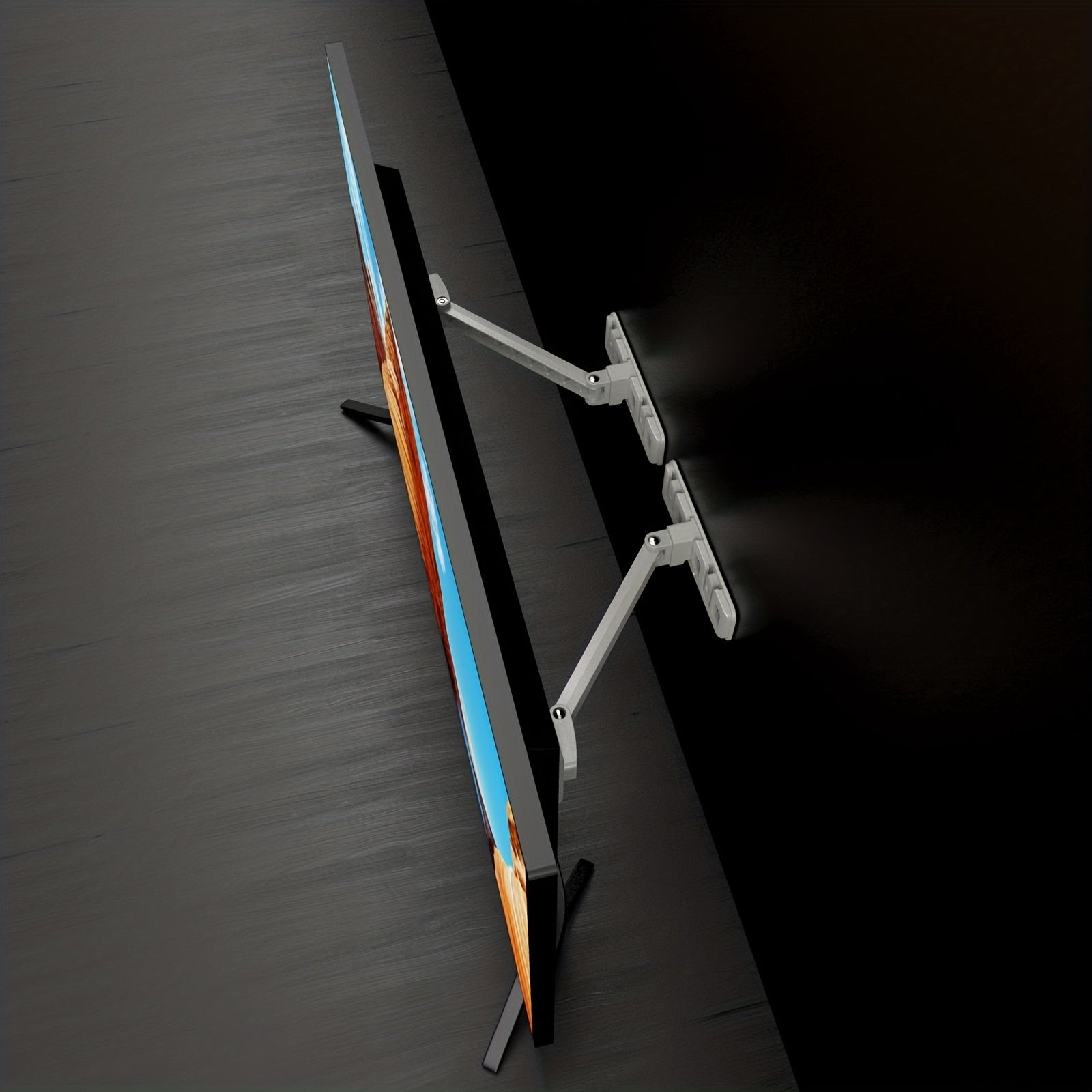 Children's Safety TV and Monitor Stand Anti-Tip LCD Screen Support Grey BPA-Free